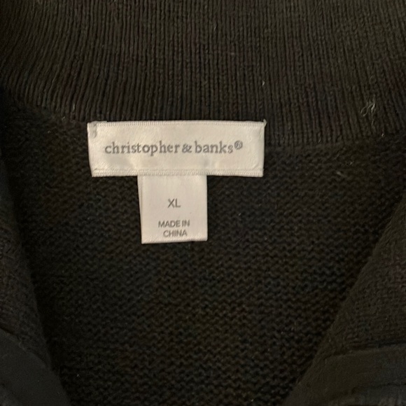 BLACK KNIT ZIPPERED SWEATER VEST - Picture 3 of 4